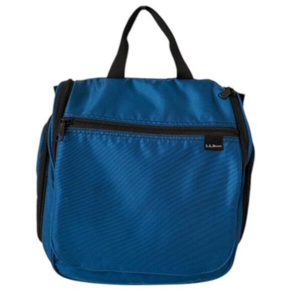 L.L. Bean Med Unisex Travel Toiletry Organizer Bag - Blue - 9¾"H x 11½"W x 3"D - Picture 1 of 8